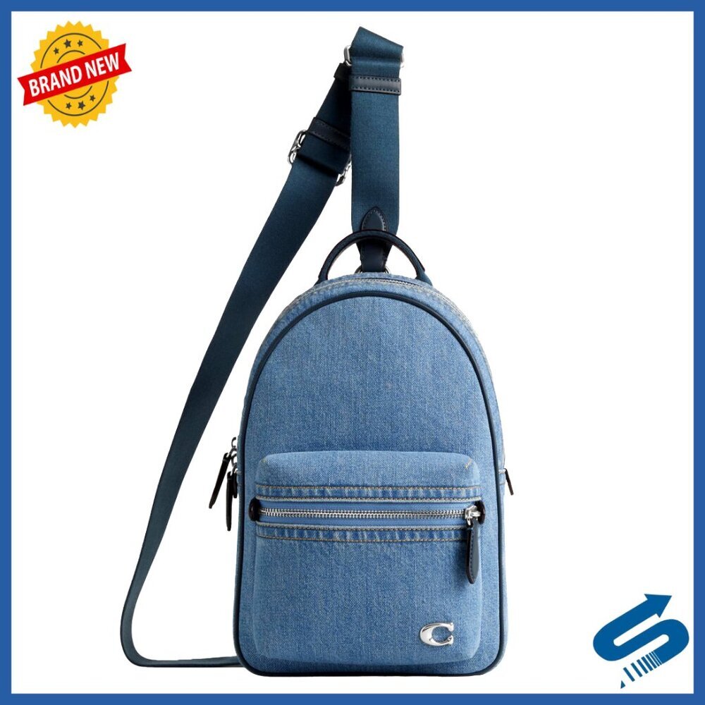 Leather Crossbody Sling Bag for Men, Adjustable Strap, Multiple Pockets